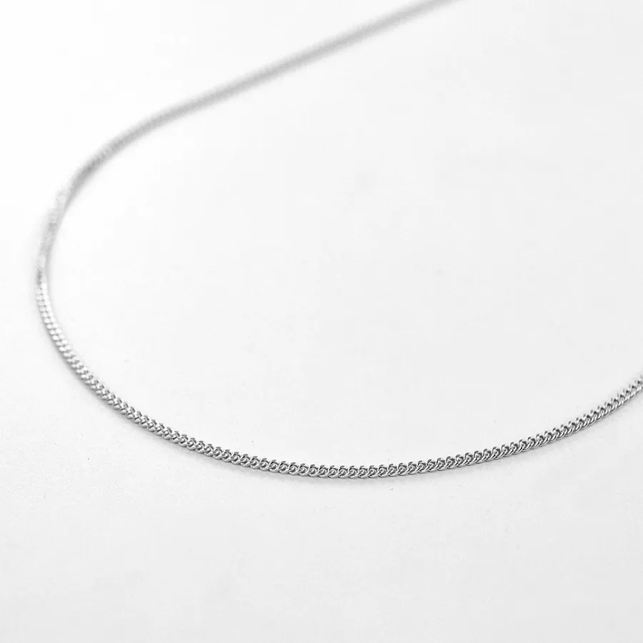 obrazek 4 Wenecki łańcuszek z 9-karatowego białego złota (50 cm)