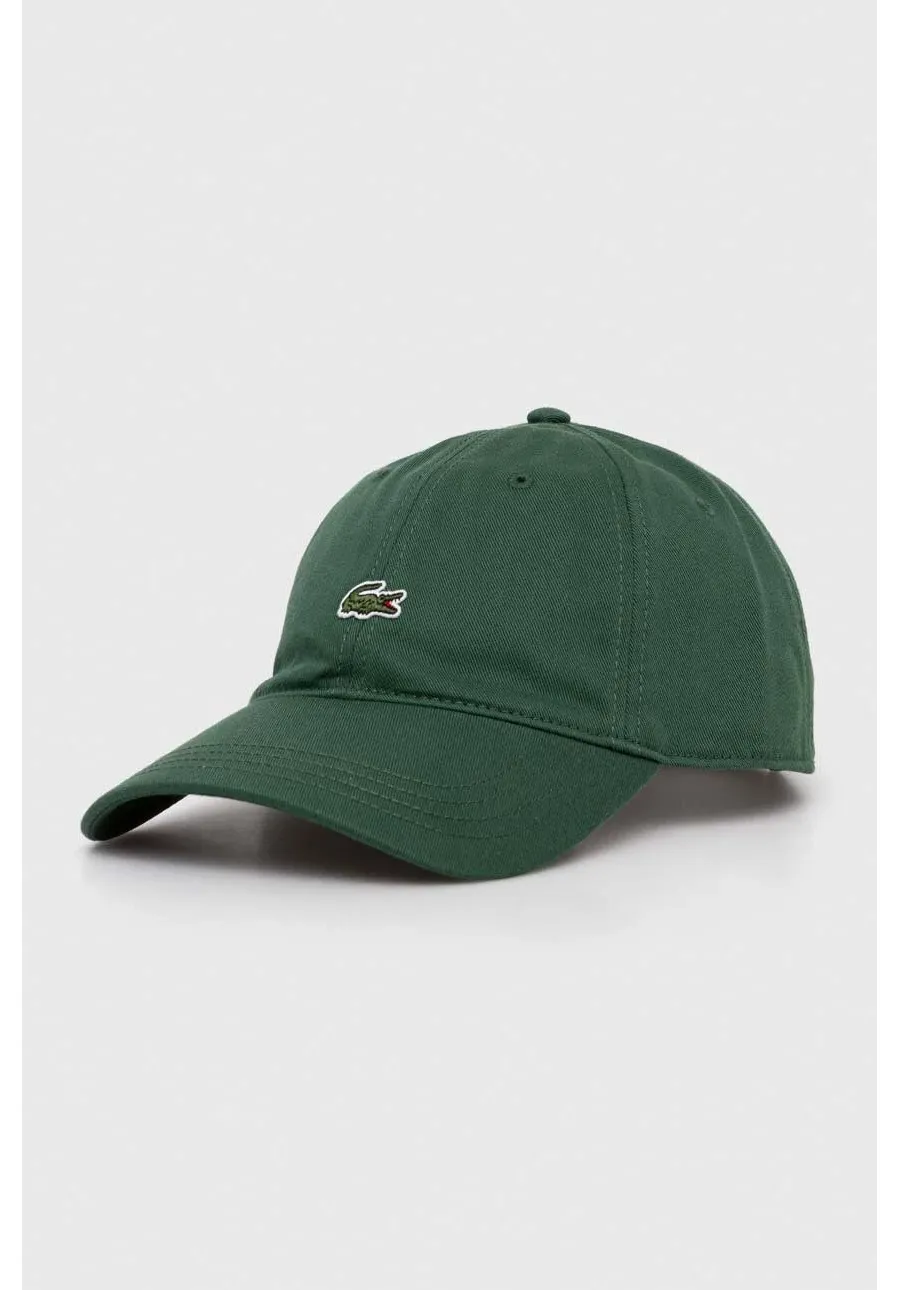 obrazek 1 Lacoste czapka z daszkiem bawełniana kolor zielony z aplikacją
