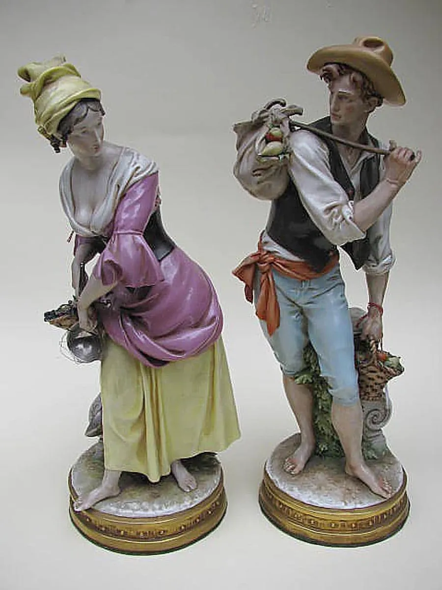 obrazek 1 Para porcelanowych figurek Giuseppe Cappè z lat 60. XX wieku