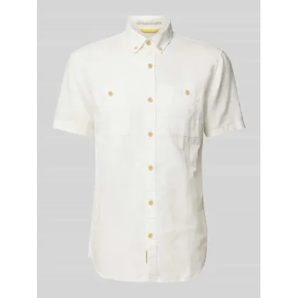Zdjęcie Koszula casualowa z mieszanki lnu i bawełny z kołnierzykiem typu button down