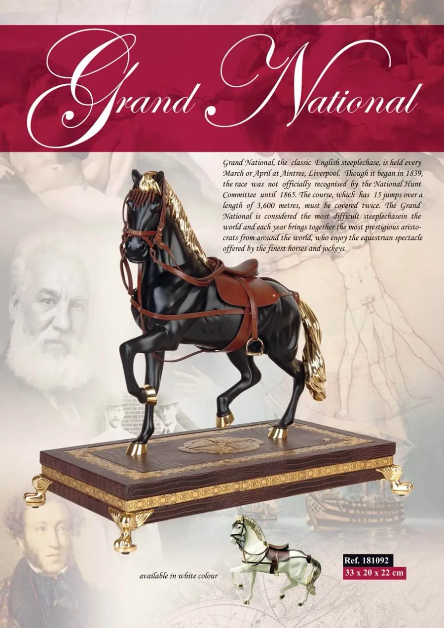 obrazek 3 Piękna statuetka na biurko Koń - Grand National