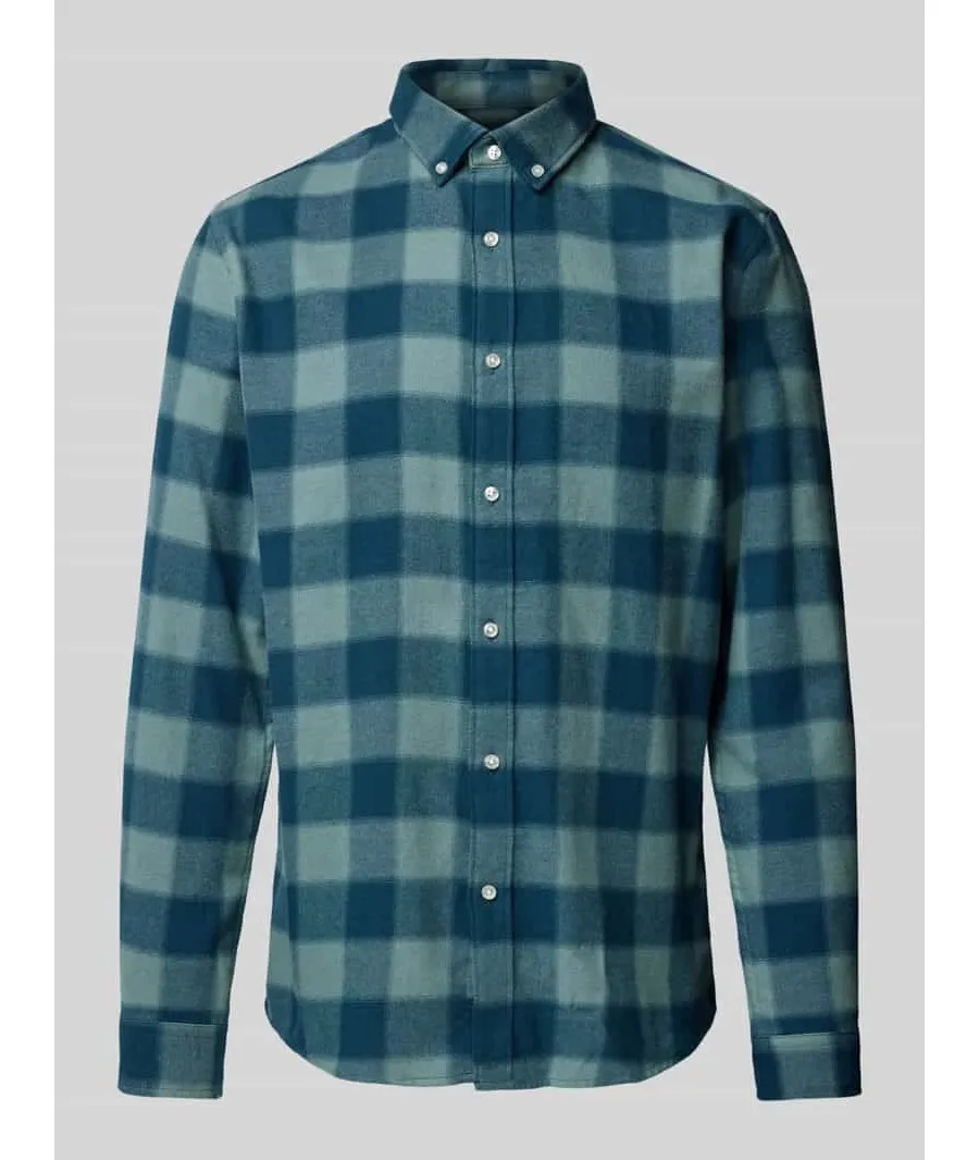 obrazek 1 Koszula casualowa o kroju tailored fit z kołnierzykiem typu button down model ‘LIAN’