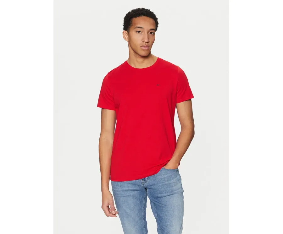 obrazek 1 Tommy Jeans T-Shirt DM0DM04411 Czerwony Slim Fit