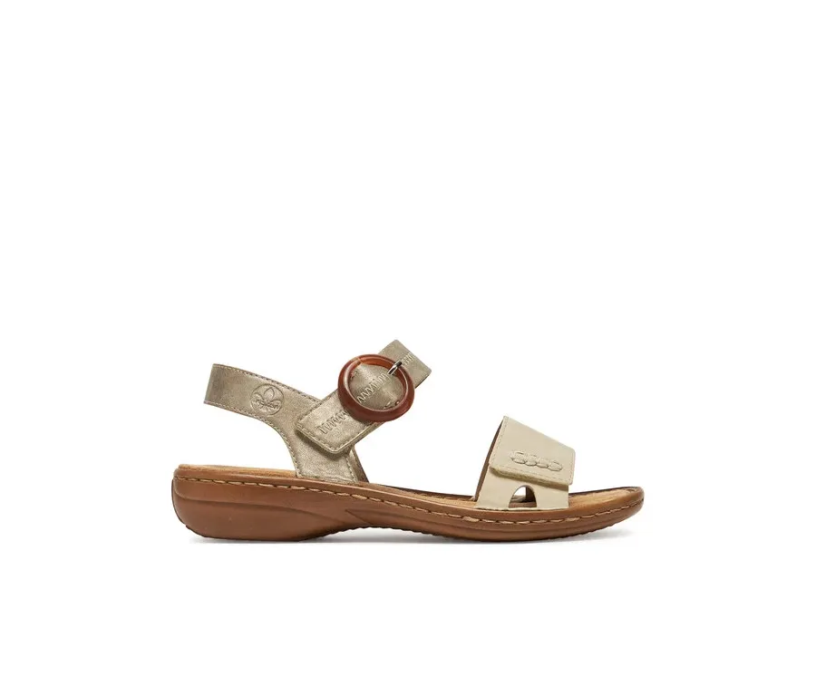 obrazek 1 Rieker Sandały 608Z3-60 Beżowy