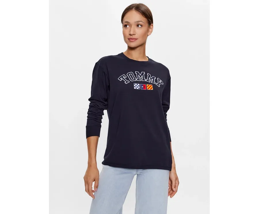 obrazek 1 Tommy Jeans Bluzka DW0DW16168 Granatowy Oversize