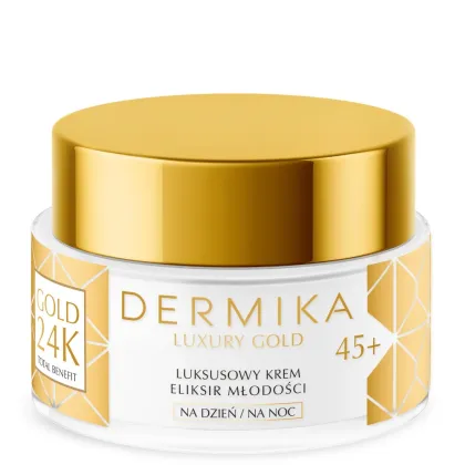 Zdjęcie Dermika Luxury Gold 24k Luksusowy krem Elikris Młodości 45+ dzień/noc 50 ml