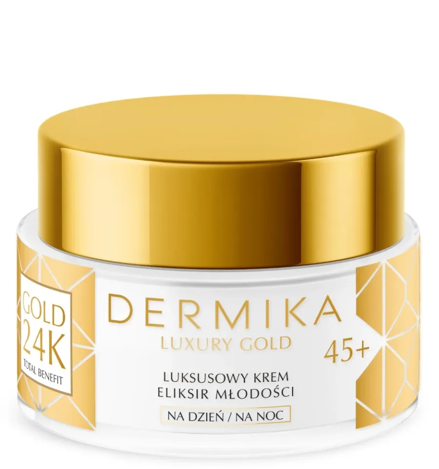 obrazek 1 Dermika Luxury Gold 24k Luksusowy krem Elikris Młodości 45+ dzień/noc 50 ml