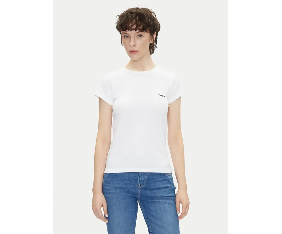 obrazek 1 Pepe Jeans T-Shirt PL506037 Biały Regular Fit
