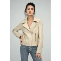 Picture Fashionable leather jacket for women available in two colors