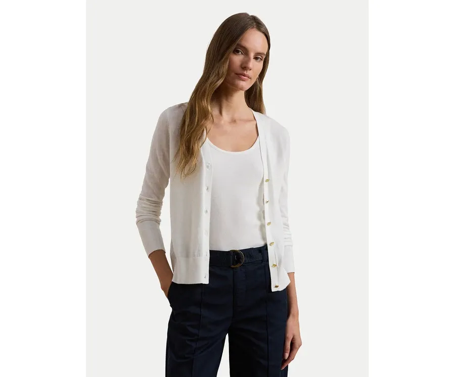 obrazek 1 LAUREN RALPH LAUREN Kardigan 200831710002 Biały Slim Fit
