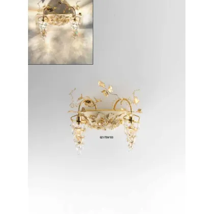 Zdjęcie Panel świetlny na ścianę z dekoracjami roślinnymi