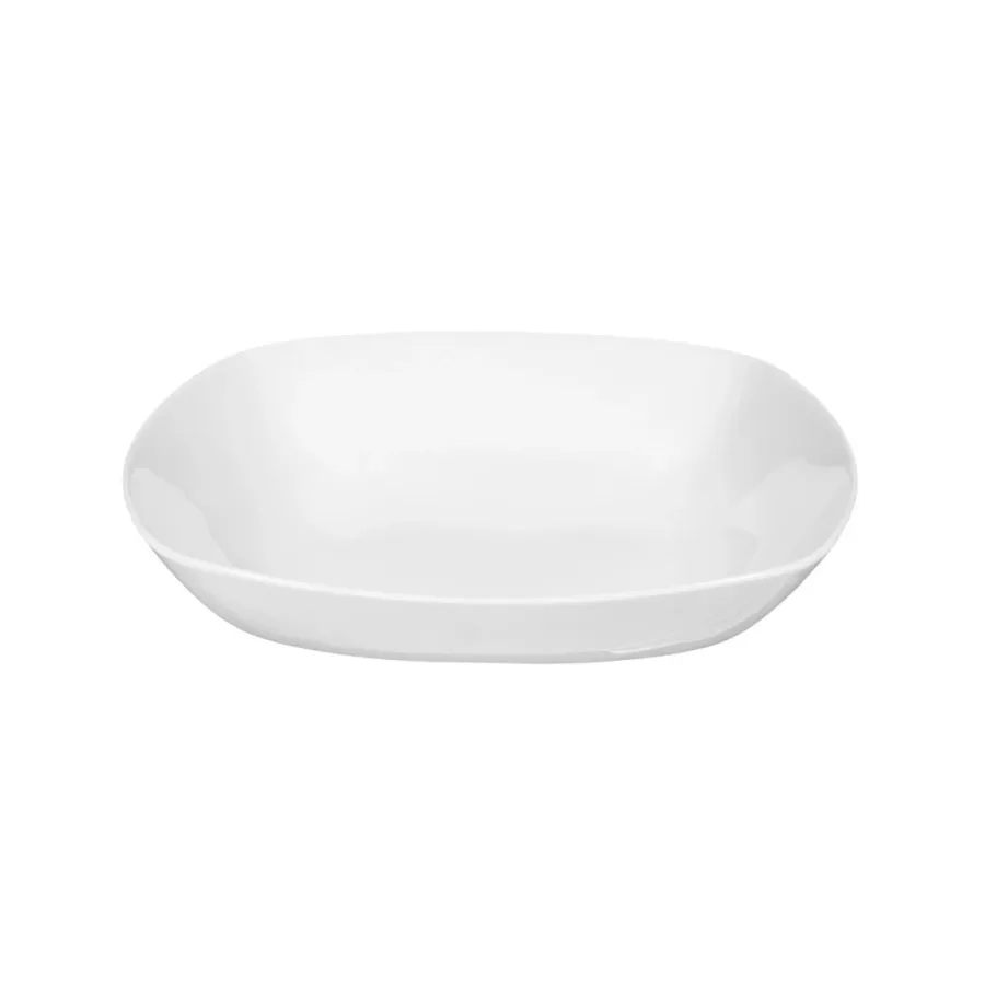 obrazek 1 Kwadratowy głęboki talerz do zupy z porcelany 21 cm z Niemiec - Seltmann Weiden