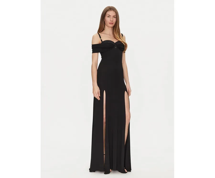 obrazek 1 Elisabetta Franchi Sukienka wieczorowa AB-R08-51E2-V800 Czarny Regular Fit