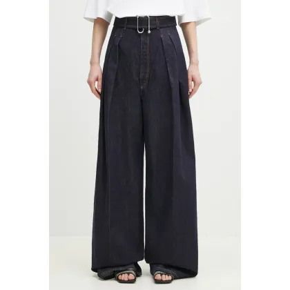 Zdjęcie Sportmax jeansy bawełniane Blanc damskie high waist 2512131045600