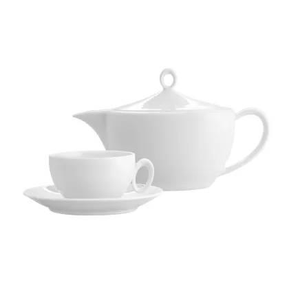 Picture 15-piece porcelain tea set from the unique Broadway White - Vista Alegre collection