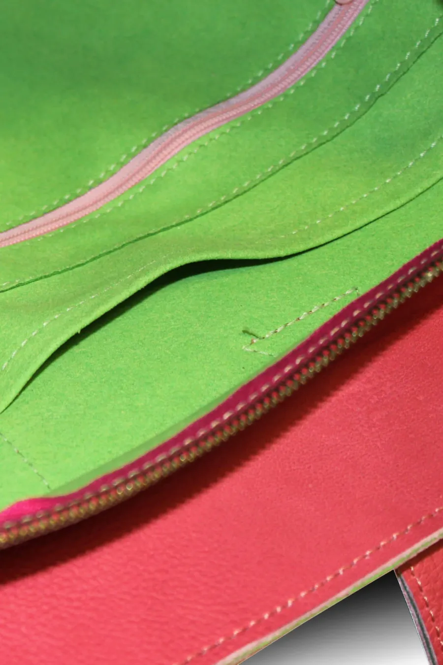 obrazek 3 Designerska różowa torba shopper z włoskiej skóry - Terrida