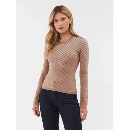 Zdjęcie Guess Sweter W3BR26 Z3AE0 Beżowy Slim Fit