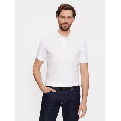 Zdjęcie Calvin Klein Polo Smooth Cotton Slim Polo K10K111657 Biały Regular Fit