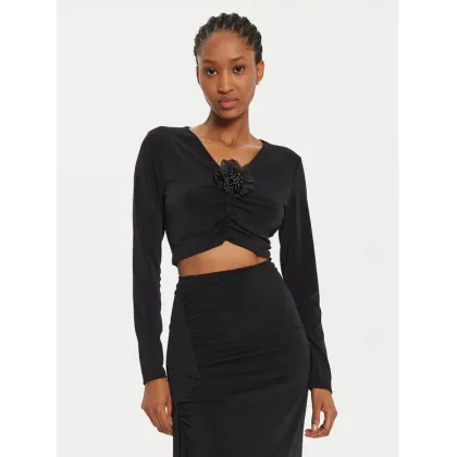 Zdjęcie ViCOLO Bluzka US0025 Czarny Slim Fit