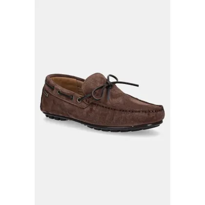 Zdjęcie Barbour mokasyny zamszowe Courage męskie kolor brązowy MFO0796BR95