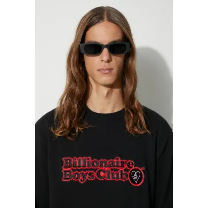 Zdjęcie Billionaire Boys Club bluza bawełniana OUTDOORSMAN CREWNECK męska kolor czarny z aplikacją B23338