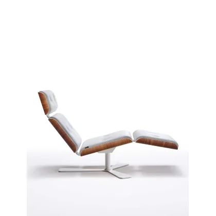 Zdjęcie Niepowtarzalny skórzany włoski szezlong do sypialni – wersja painted