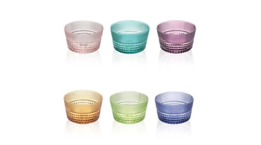 picture 1 An original set of 6 multi-colored dishes with delicate geometric decorations - IVV