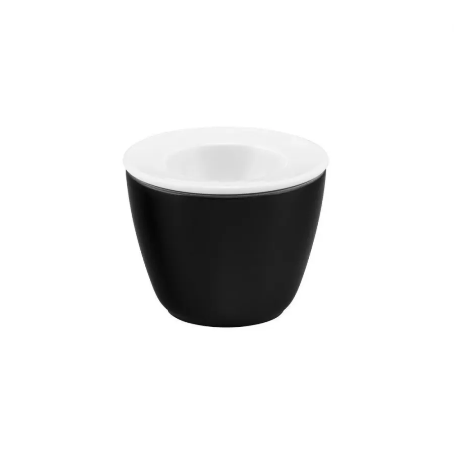 obrazek 1 Porcelanowy kieliszek do jajek w stylowym czarnym  kolorze - Seltmann Weiden