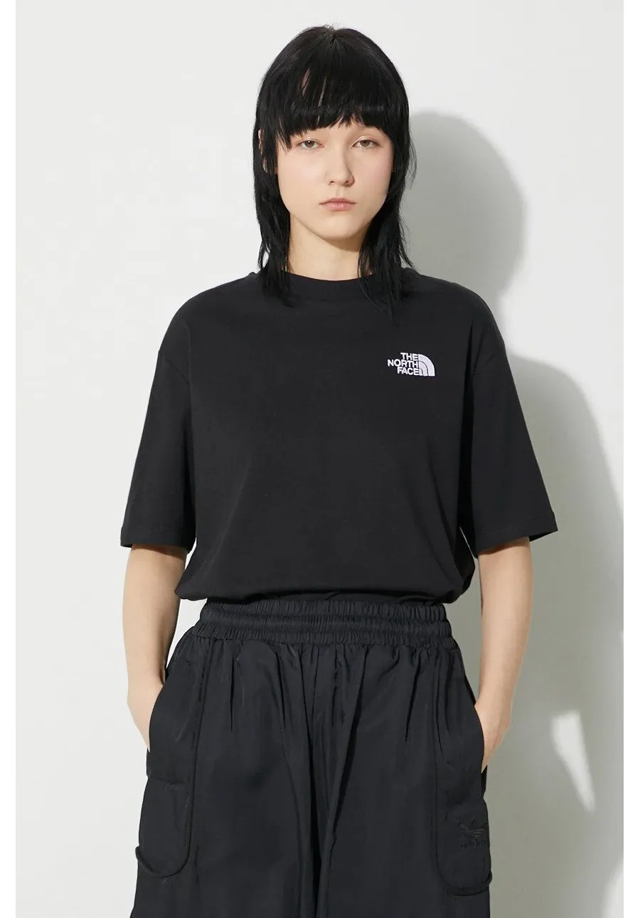 obrazek 1 The North Face t-shirt bawełniany W S/S Essential Oversize Tee damski kolor czarny NF0A87NQJK31