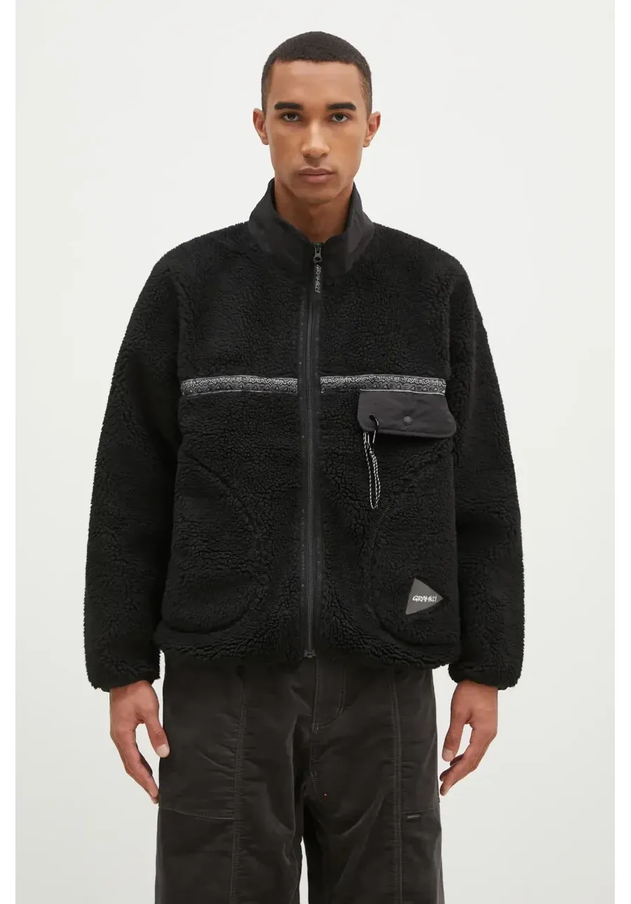 obrazek 1 Gramicci kurtka JQ Tape Fleece Jacket męska kolor czarny przejściowa GUJ4.F3005.M