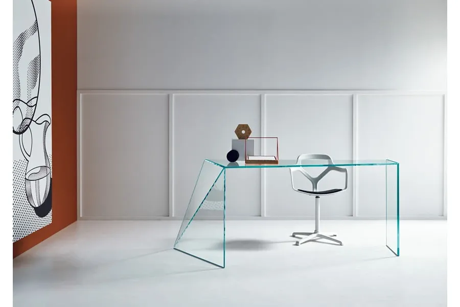 obrazek 1 Ponadczasowe włoskie biurko wykonane ze szkła - Tonelli Design