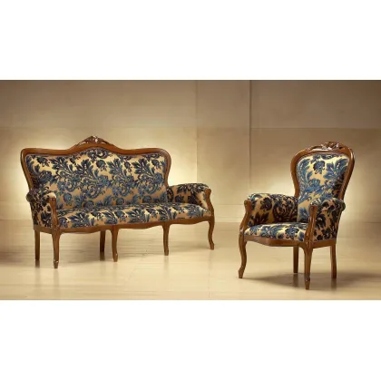 Zdjęcie Stylowa sofa i fotel do luksusowego salonu w stylu francuskim – Morello Gianpaolo