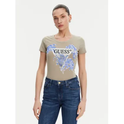 Zdjęcie Guess T-Shirt W5GI08 J1314 Khaki Slim Fit