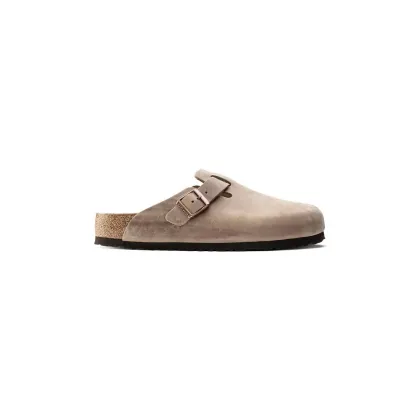 Zdjęcie Birkenstock klapki nubukowe Boston SFB kolor beżowy 1018147