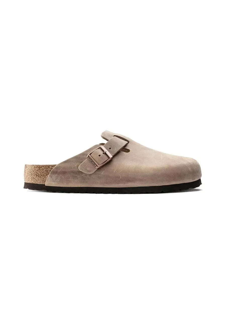 obrazek 1 Birkenstock klapki nubukowe Boston SFB kolor beżowy 1018147