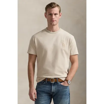 Zdjęcie Polo Ralph Lauren t-shirt bawełniany męski kolor szary gładki 710936509