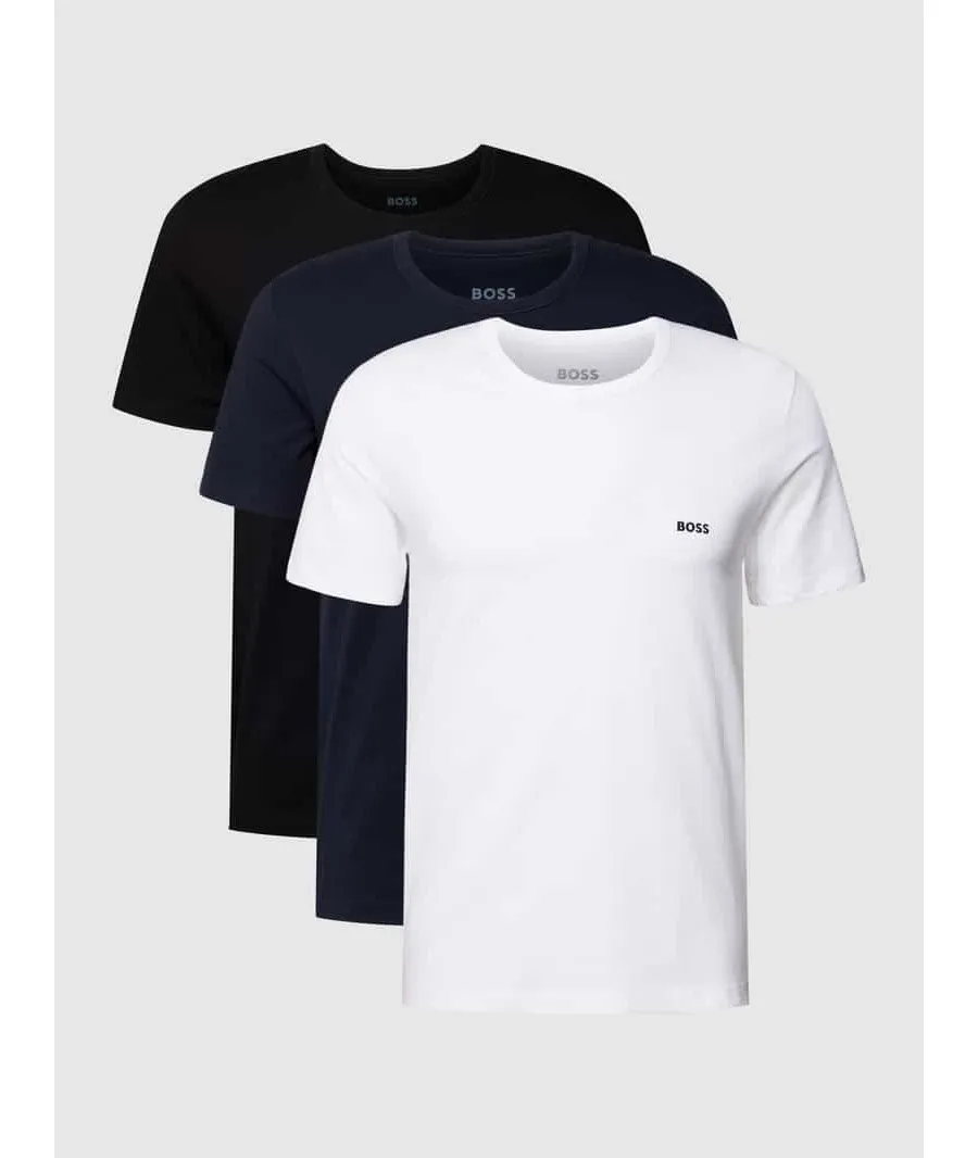 obrazek 1 T-shirt z wyhaftowanym logo, w zestawie 3 szt., model ‘Classic’