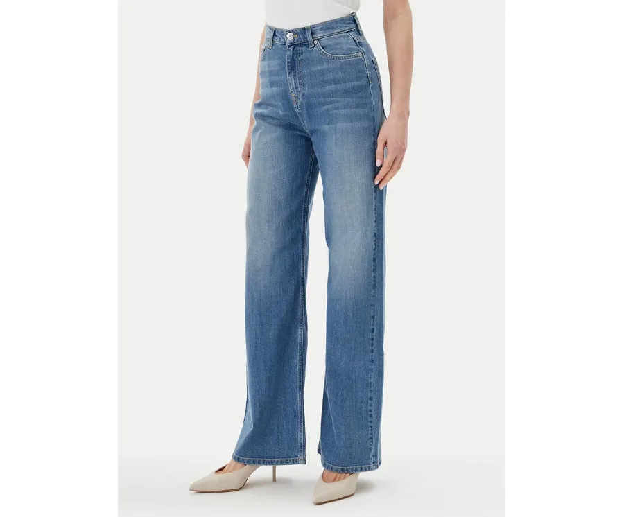 obrazek 1 ViCOLO Jeansy DD5076 Niebieski Wide Leg