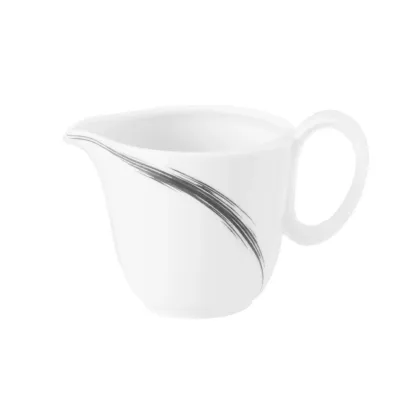Zdjęcie Stylowy porcelanowy dzbanuszek do mleka zdobiony szarym wzorem - Seltmann Weiden
