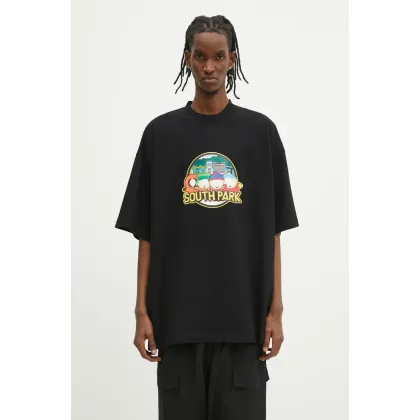 Zdjęcie VETEMENTS t-shirt bawełniany Southpark Oversized męski kolor czarny z nadrukiem UA66TR610B