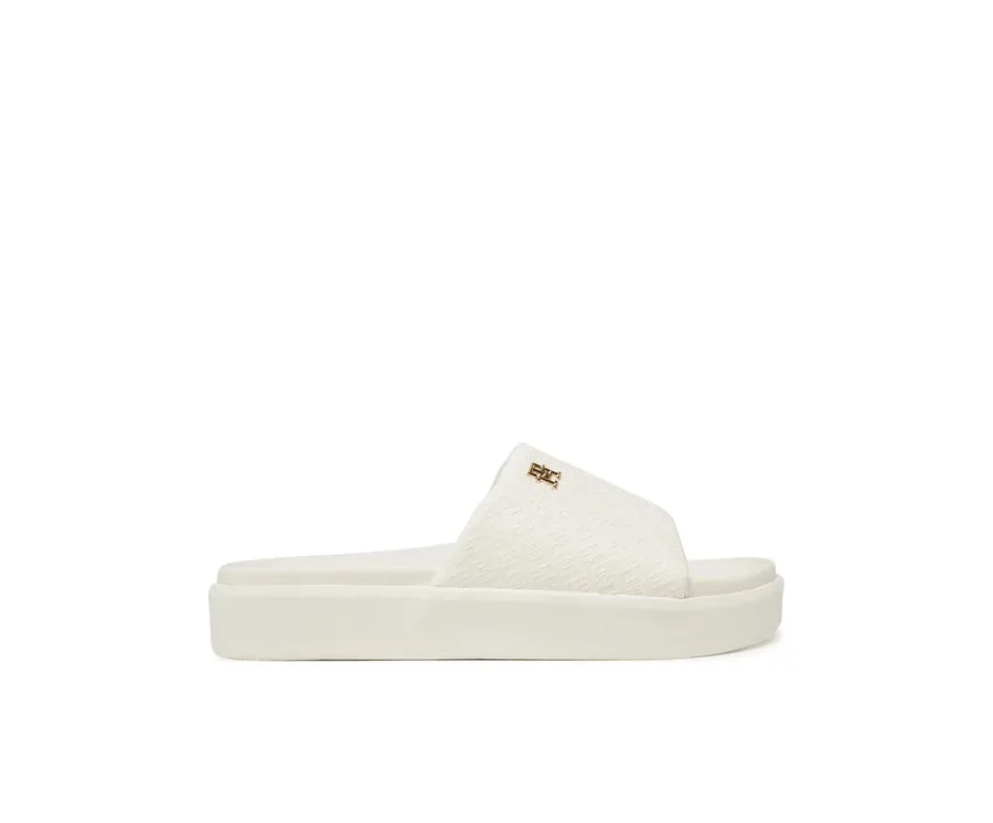 obrazek 1 Tommy Hilfiger Klapki Platform Monogram Poolslide FW0FW08526 Biały