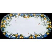 Picture Original volcanic stone countertop decorated with a citrus motif - Ceramiche Valchida