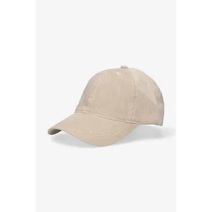 Zdjęcie Wood Wood czapka z daszkiem sztruksowa Low profile corduroy cap kolor beżowy gładka 12130810.9016