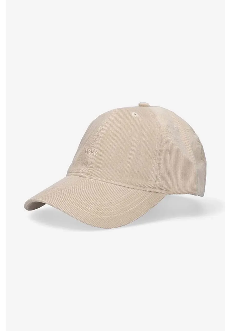obrazek 1 Wood Wood czapka z daszkiem sztruksowa Low profile corduroy cap kolor beżowy gładka 12130810.9016