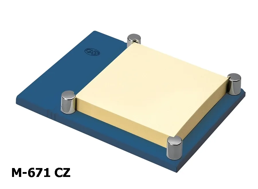 obrazek 6 Chromowany pojemnik na karteczki do biura - różne kolory