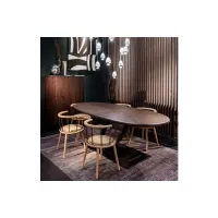 Zdjęcie Designerskie, Oryginalne Krzesło z Włoch wykańczane Skórą Nabukową - Bamax