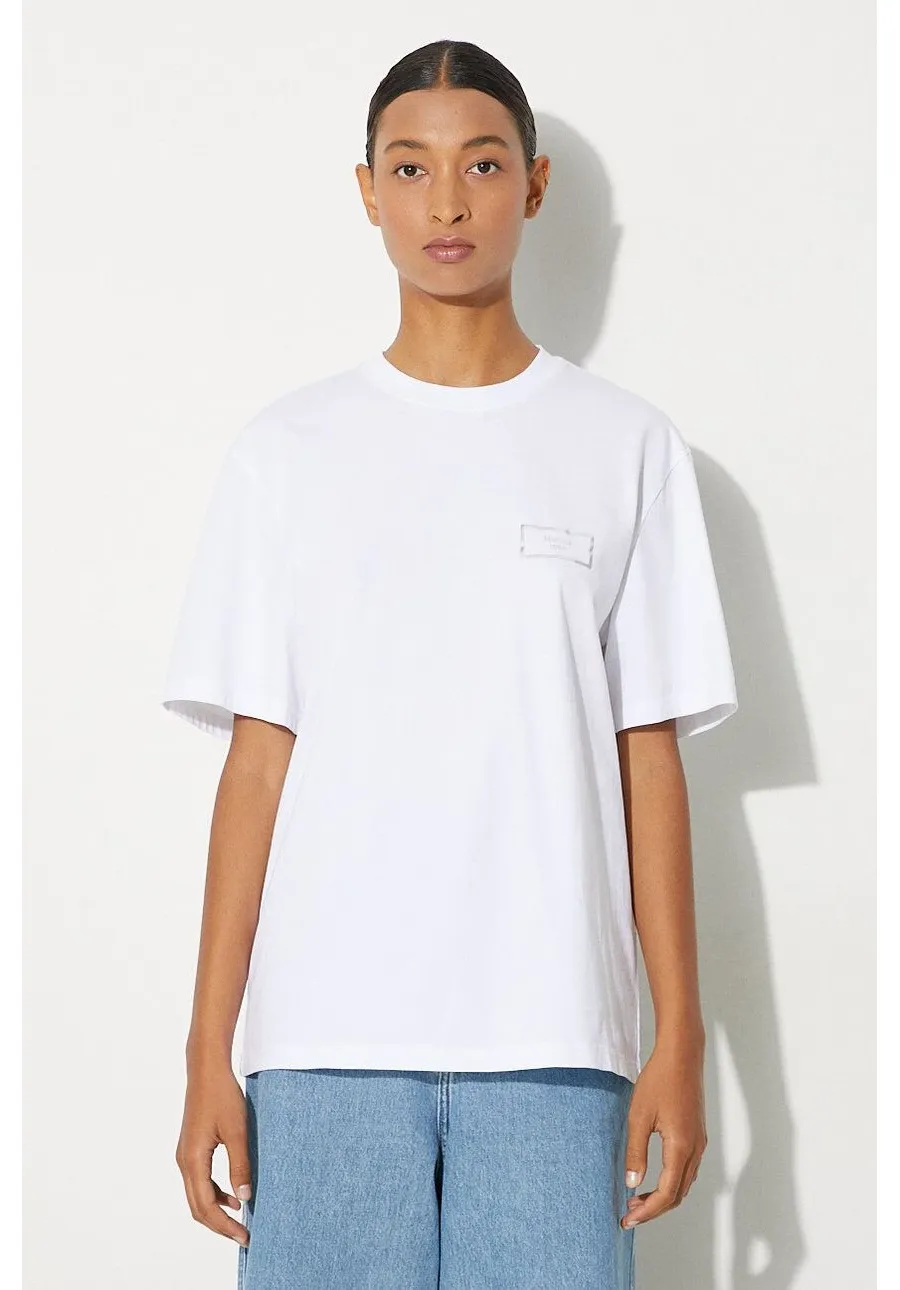 obrazek 1 Martine Rose t-shirt bawełniany Classic T-Shirt kolor biały z nadrukiem 603JE01000B