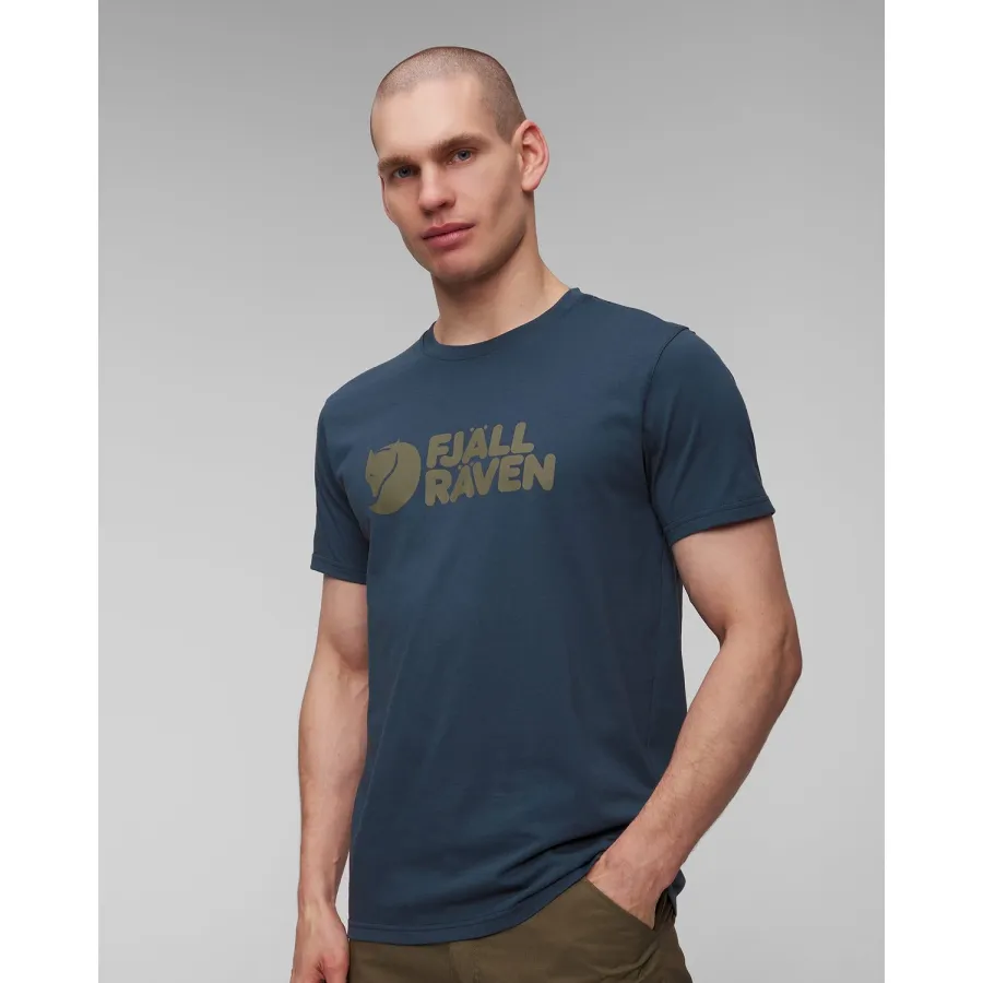 obrazek 1 Granatowy T-shirt Męski Fjallraven Fjällräven Logo T-shirt M
