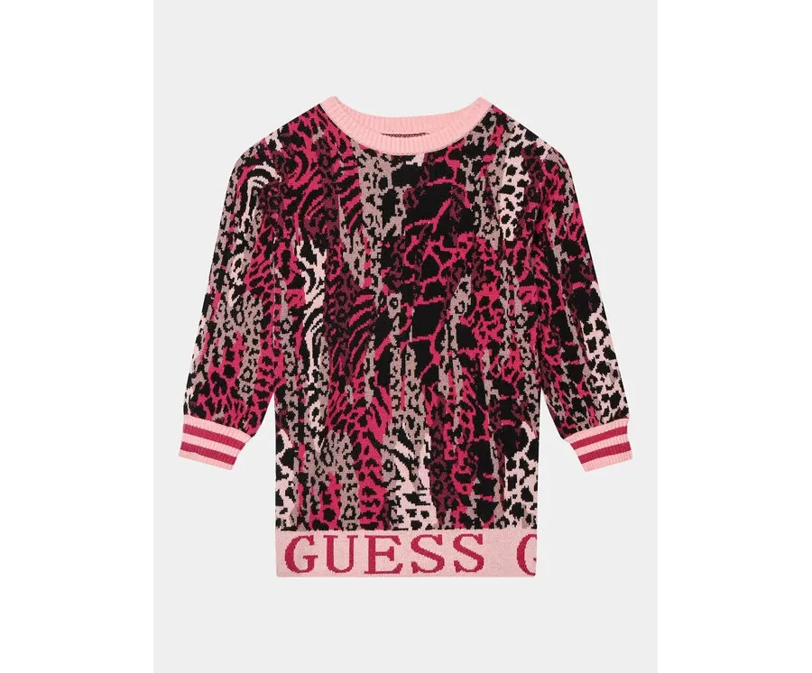 obrazek 1 Guess Sukienka dzianinowa J3BK04 Z3AH0 Różowy Regular Fit