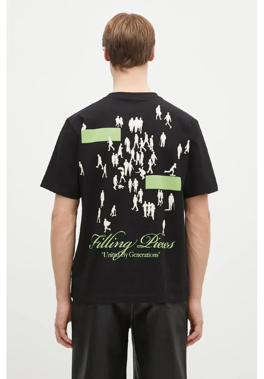 obrazek 1 Filling Pieces t-shirt bawełniany kolor czarny z nadrukiem 74499871861